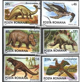 Rumänien 4911-4916 (kompl.Ausg.) gestempelt 1993 Prähistorische Tiere (Briefmarken für Sammler) Amphibien/Reptilien/Saurier