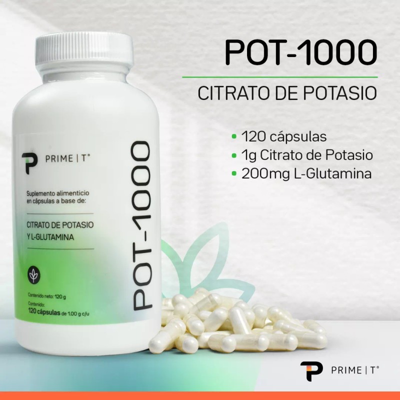 Primetech Nutrition Potasio Pot-1000 Y Magnesio Mag-200 Combo Primetech Sabor