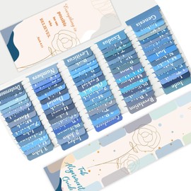 Blue Bible Tabs for Men/Women/Kids, 100 Pcs Catholic Bible Tabs for Old and New Testament, Laminated & Easy to Read, for Journaling Study Bible Supplies
