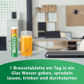 Berocca Performance Multivitamin - with a unique combination of high-dose vitamin B complex (vitamin B2, B6, B12) and vitamin C, as well as magnesium and zinc - 15 effervescent tablets