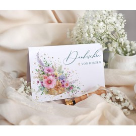 Joli Coon Thank You from the Heart Card Stardust - Premium Thank You Card with Envelope and Real Wax Seal