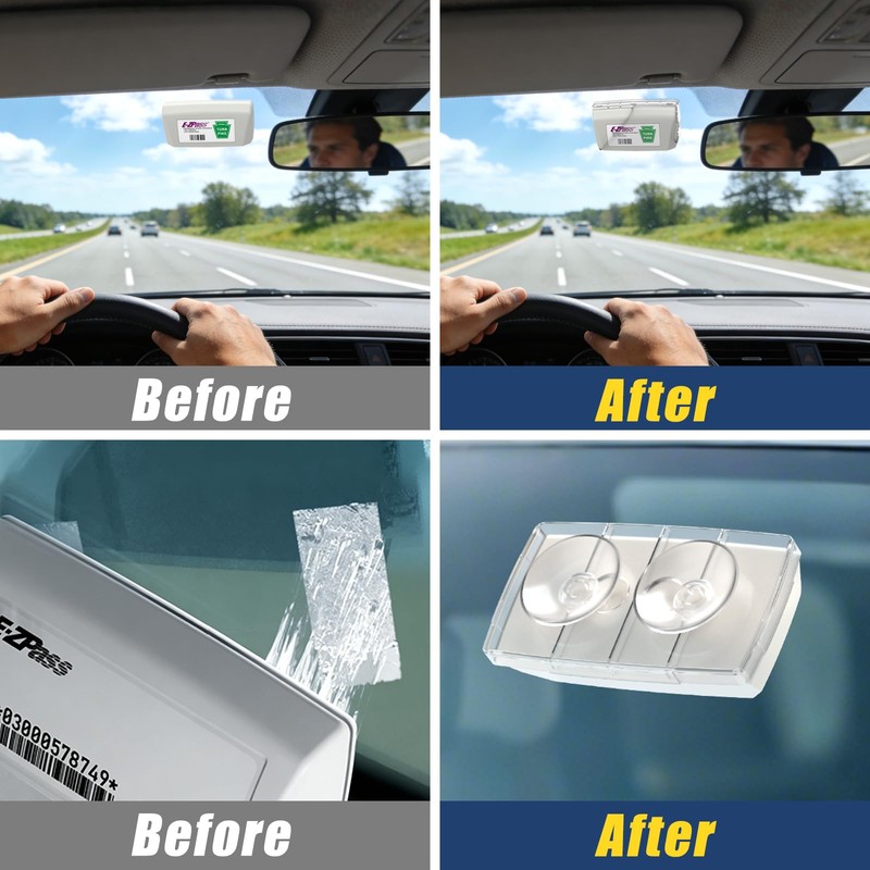 Zeyitian Ez Pass Holder Clear 1 Pack - Super Strong