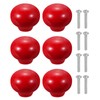 sourcing map 6 Pack Ceramic Cabinet Knobs, 1.3 Inch Round