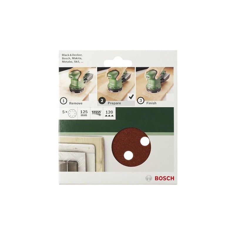 Bosch 2609256A30 Abrasive Sandpaper Sheets for Off-Centre Sanders 150 mm
