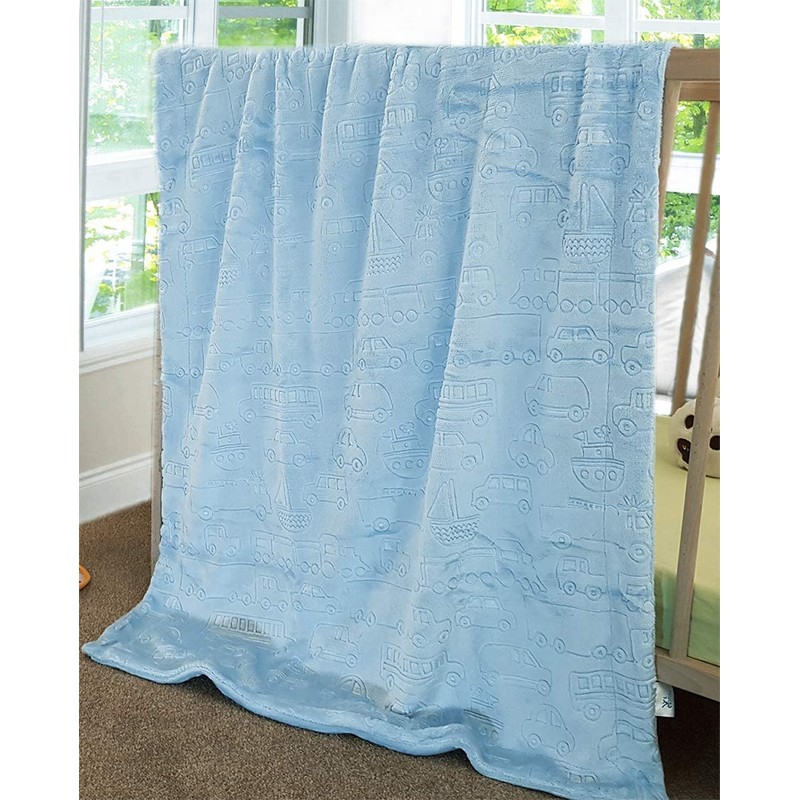 eYone Receiving Warm Fleece Baby Blanket and Fluffy Embossed for