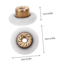 Mipcase 4pcs Glass Shower Door Rollers with Round Groove Nylon Bearing Pulley Wheel Durable Replacement Parts for Bathroom and Shower Rooms Sleek Design for Smooth Gliding