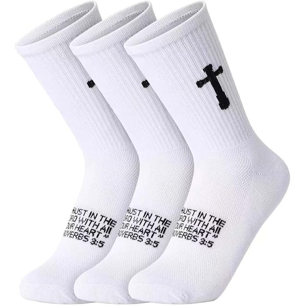 Ao Yee ZGL 3 Pairs Christian socks Prayer socks Birthday