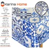 Karina Home Moroccan Tiles Blue Wipe Clean Tablecloth Vinyl PVC