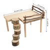 Hamster Climbing Platform Multipurpose Natural 2 Layer Wooden Hamster Playing