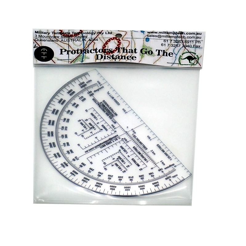 MTT PL RA 6IN Protractor with Degrees and mils, Graduated