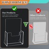 A5 Clear Leaflet Holder, 2 Pack Brochure Holder Free Standing,