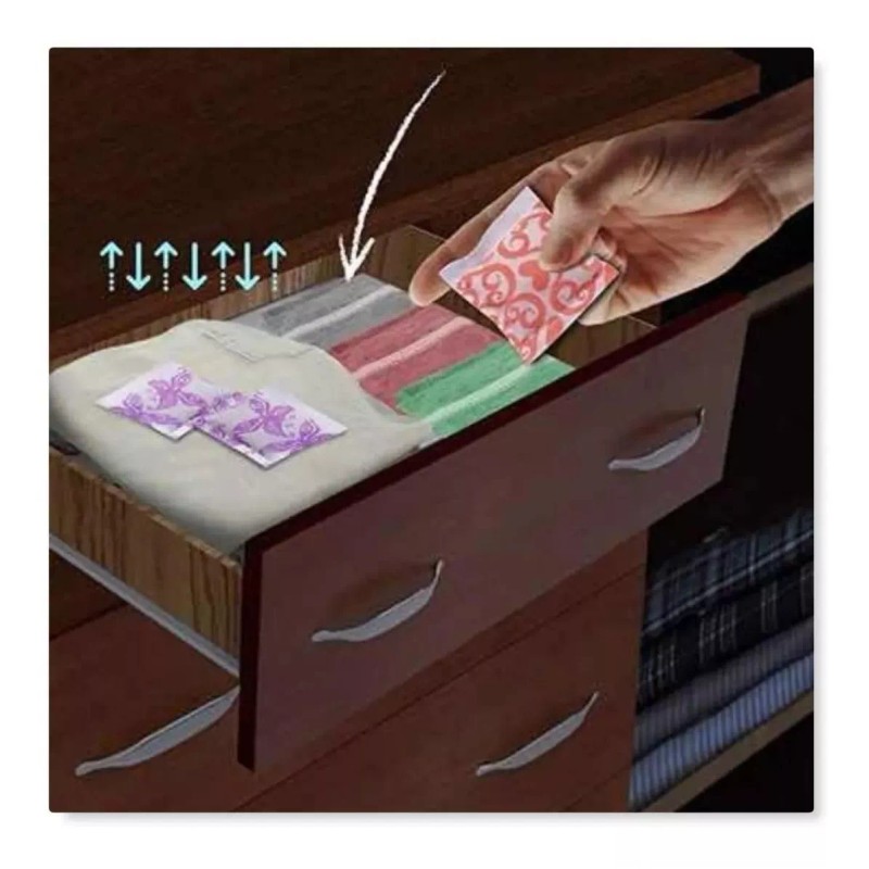 SAQUITOS Absorbe Humedad 11 Saquitos 15 Grs C/u Cajon Closet