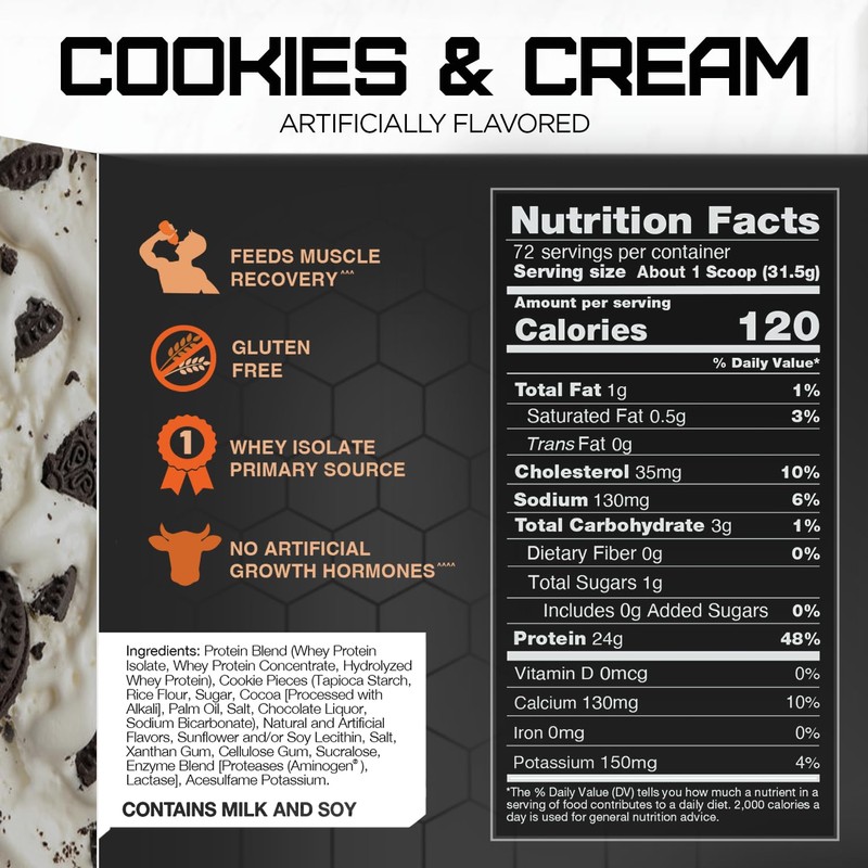 RIVAL NUTRITION Rival Whey – 5LB Cookies & Cream –