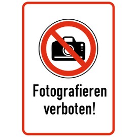 Daged Film and Photography Prohibited Factory Terrain Sticker 14 x 10 cm Image Recording Cameras Safety Sign Sticker MT-057