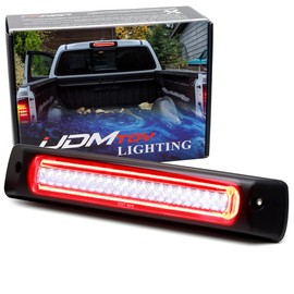 iJDMTOY Blackout Smoked Lens F1 Style Strobe/Flash LED High Mount Third Brake/Clearance Lamp Assembly Compatible With 2015-2022 GMC Canyon/Chevy Colorado
