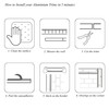 SUNWINGS 10-Pack 12 Inch Peel and Stick Aluminum Tile Trim,