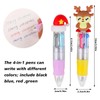 ZALAON Christmas Retractable Ballpoint Pen for Kids,12 Pieces 4-in-1 Retractable