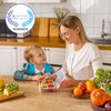 Snack Box Containers Set of 2-Reusable,100 Dissolvable Labels, 8 Adjustable