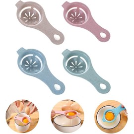 4PCS Egg White Separator Bamutu Egg Yolk White Separator Egg Separator Egg Whites Strainer Filter Divider Egg Separator Tool Kitchen Baking Gadget