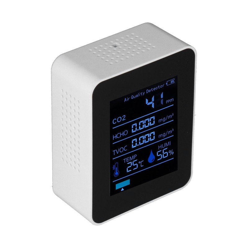 Digital Air Quality Monitor 3.7V Portable Carbon Dioxide Detector Temperature
