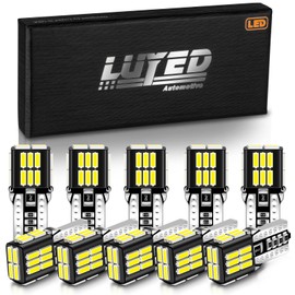 LUYED 194 168 LED Bulbs T10 W5W 2825 LED Interior Car Light Bulbs,Used for Dome Map Door Courtesy Trunk Parking License Plate Lights,Xenon White,Pack of 10