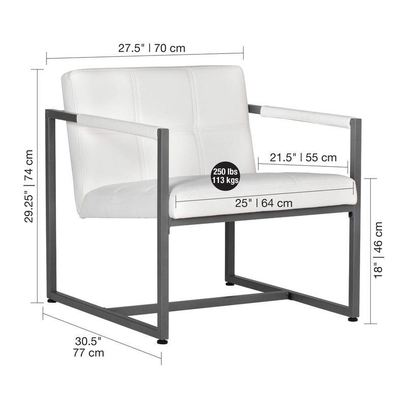 Studio Designs Home Modern Accent Chair Camber Mid-Century, Pewter Grey