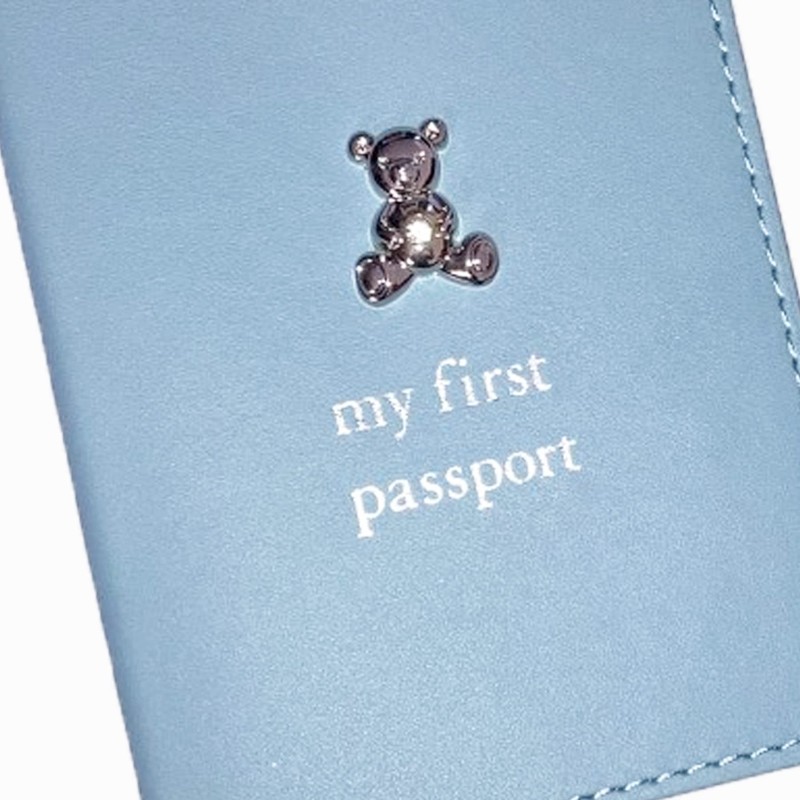 Widdle Gifts First Passport Cover Luggage Tag Set - Blue
