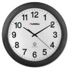 Lorell 60997 Wall Clock, 12-Inch, Arabic Numerals, White Dial/Black Frame