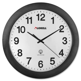 Lorell 60997 Wall Clock, 12-Inch, Arabic Numerals, White Dial/Black Frame