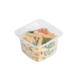 good natured Deli Container - 16 oz. Pack of 675-99% Plant-Based Clear Food Storage Containers – Compostable, Stackable Square Containers – Multi-Purpose Food Storage - BPA-Free Food Packaging