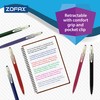 ZOFAX Clicky Retractable Ballpoint Pens, BLACK, Fine Point (0.7mm), Pack