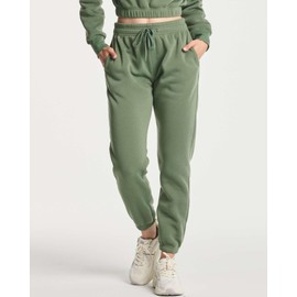 Real Essentials 3 Pack: Women's Fleece Jogger Sweatpants (Available in Plus Size), Set 2, S