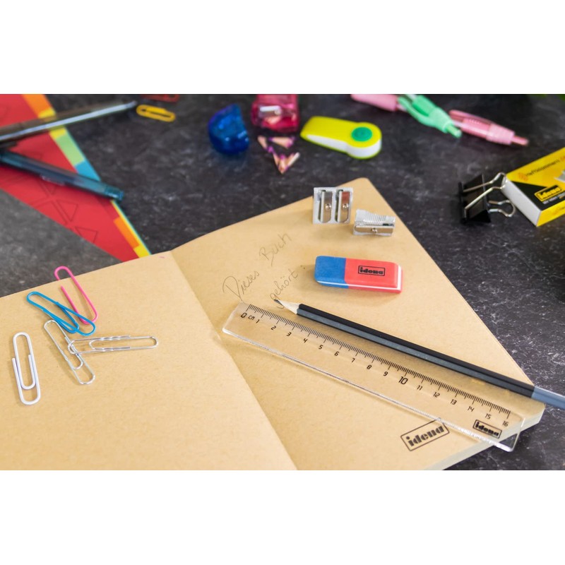 IDENA 602052 Ruler 16 cm Plastic Transparent