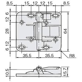 Atom Top Hanging Folding Door Hardware Free Open Type Hinge for Folding Doors, HD-50 GB, Pack of 3