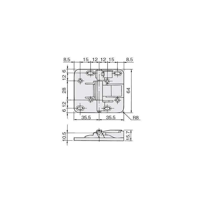 Atom Top Hanging Folding Door Hardware Free Open Type Hinge