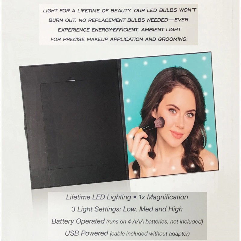 Conair Crystal Clear Lighted Picture Mirror System 5x7 Frame &