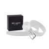 KM Legend Mens Leather Dress Belt for Work Business and