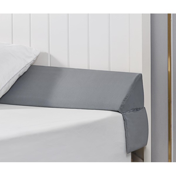 Vekkia Bed Wedge Pillow Queen/Headboard Pillow/Foam Mattress Wedge,Bed Gap Filler to Close The Gap (0-3.5") Between Headboard and Mattress Queen（Gray）