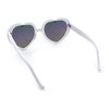 Womens Lolita Rainbow Mirror Lens Thick Plastic Heart Shape Sunglasses