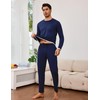 Litherday Men's Pyjamas Set Cotton Long Sleeves Pjs for Men
