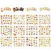 Fall Nail Art Stickers Thanksgiving Nail Decals Maple Leaf Turkey