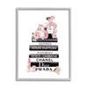 Stupell Industries Chic Pink Toiletry Cosmetics Glam Fashion Books, Designed