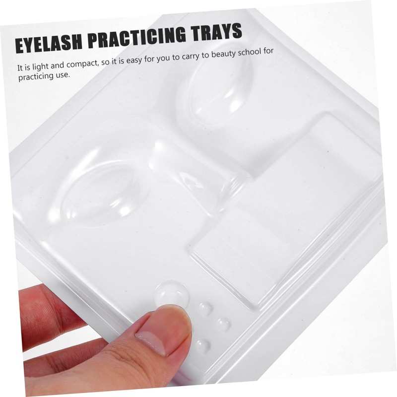 BIUDECO 3pcs Eyelash Practice Tray for Lash Extensions Beauty Face