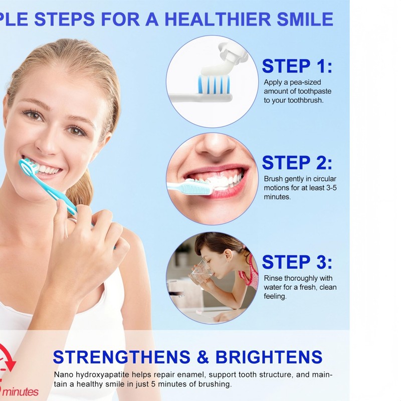 9.9% Hydroxyapatite Toothpaste for Enamel Protection, Restores Enamel, Reduces Sensitivity,
