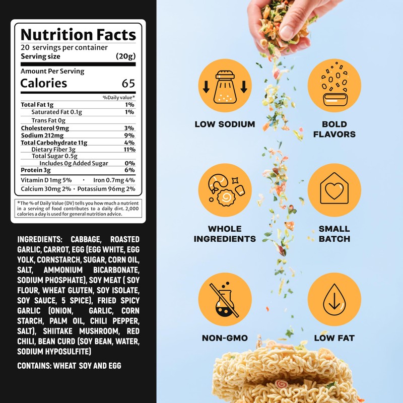 The Ramen Bae - Spicy Garlic Mix, Dried Ramen Toppings