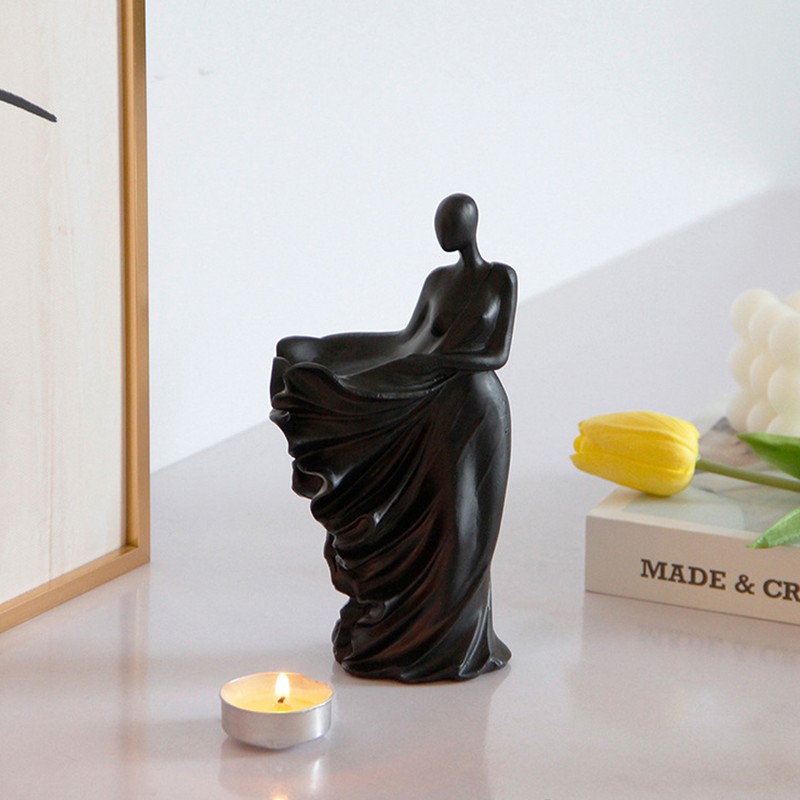 Figures Candle Holder Handmade Literary Female Form Stable Base Realistic