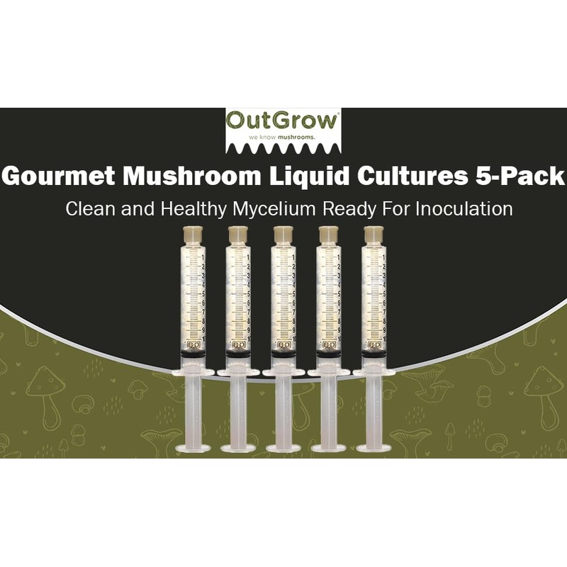 Gourmet Mushroom Liquid Cultures 5-Pack