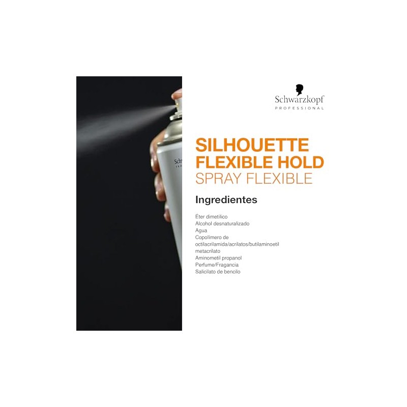 SILHOUETTE Laca Flexible Hold, Fijación Duradera Cabello con Volumen 300