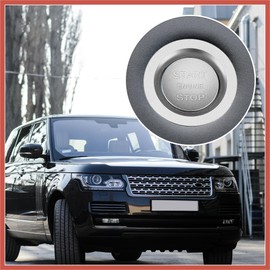 ACROPIX Engine Start Stop Button Cover Kit One Click Push Start Button Trim Sticker for Land Rover Discovery for Range Rover Sport Silver Tone Car Parts