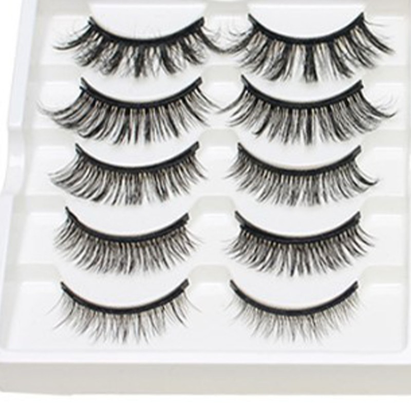 10 Pairs Magnetic Lashes Kit Liquid Eyeliner Tweezer Lightweight False